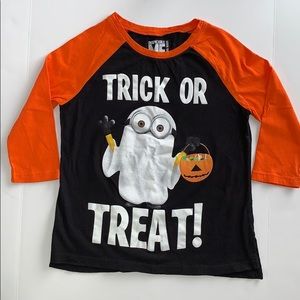 Halloween Despicable Me Minion Ghost Shirt L 10/12
